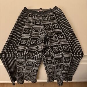 Anthropologie Cecilia Prado Abstract Print Knit Palazzo/Wide Leg Pant